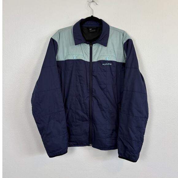Flylow Swindler Color Block Full Zip Midlayer Micro Puff Jacket Large - Picture 1 of 9